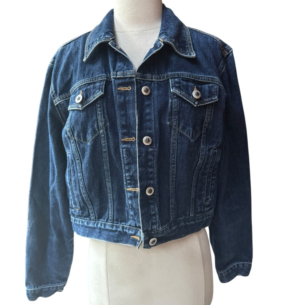 1990s/Early Y2K Carolina Blues 100% Cotton Denim Crop Jacket